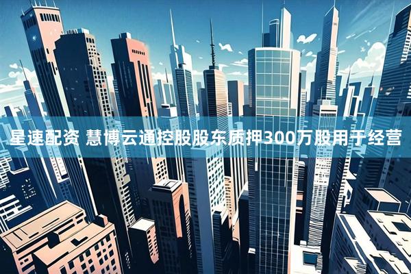 星速配资 慧博云通控股股东质押300万股用于经营